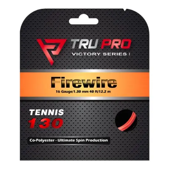 FIREWIRE Tennis String Set (40 ft/12.2 m)(16g-1.30mm)(Red)