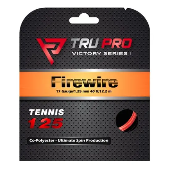 FIREWIRE Tennis String Set (40 ft/12.2 m)(17g-1.25mm)(Red)