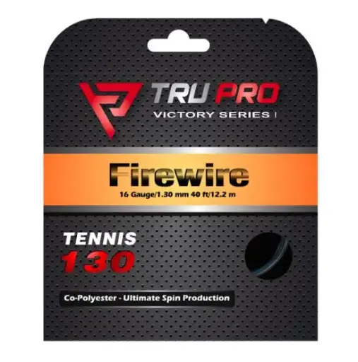 [FIREWIRE Tennis String Set (16g-1.30mm)(Black)] FIREWIRE Tennis String Set (40 ft/12.2 m)(16g-1.30mm)(Black)