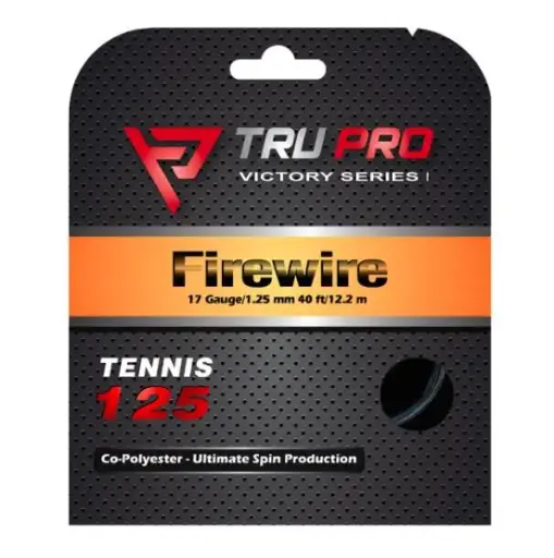 [FIREWIRE Tennis String Set (17g-1.25mm)(Black)] FIREWIRE Tennis String Set (40 ft/12.2 m)(17g-1.25mm)(Black)