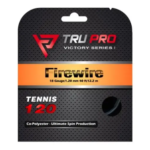 [FIREWIRE Tennis String Set (18g-1.20mm)(Black)] FIREWIRE Tennis String Set (40 ft/12.2 m)(18g-1.20mm)(Black)