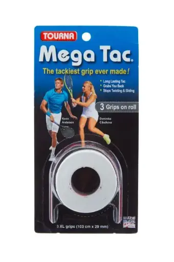 [Tourna Mega Tac White XL 3 Grip Roll] Tourna Mega Tac White XL - 3 Grip Roll